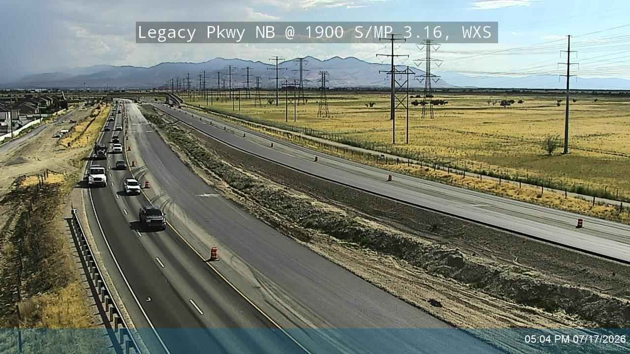 Legacy Pkwy traffic camera, view north, Woods Cross, Utah