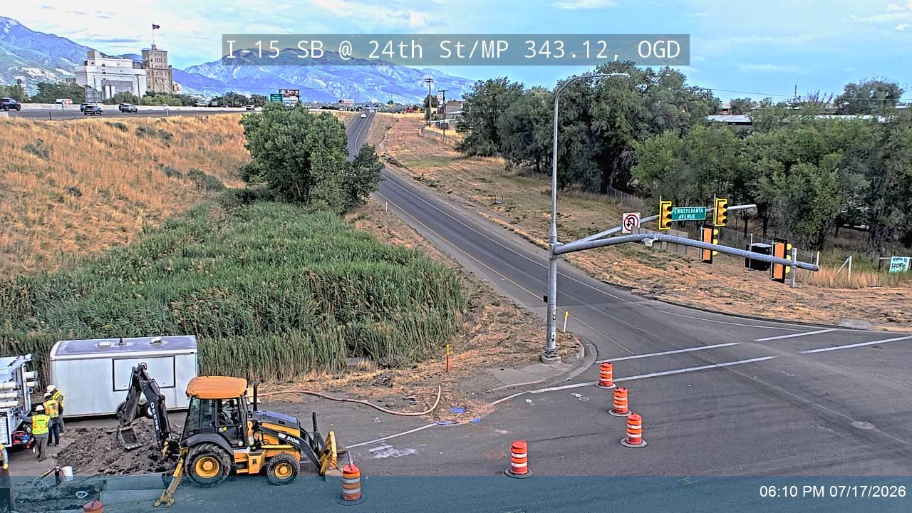 I-15 traffic camera, view south, Ogden