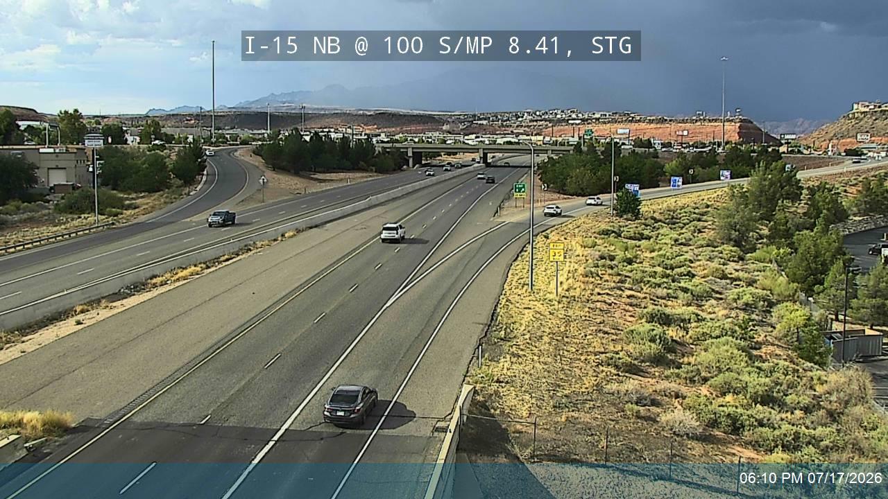 I-15 traffic camera, view north, St. George