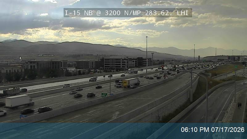 I-15 traffic camera, view north, Lehi