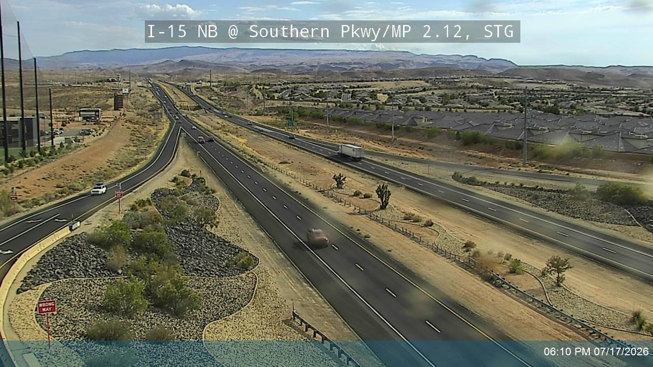 I-15 traffic camera, view north, St. George