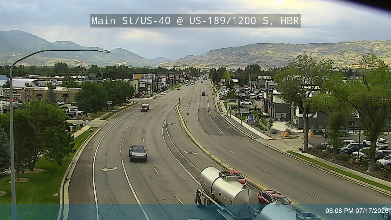 US-40 traffic camera, view south, Heber City, Utah
