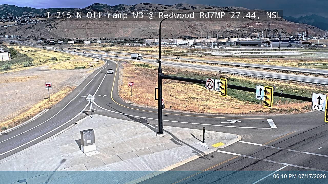 I-215 traffic camera, view west, North Salt Lake