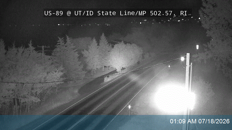 US-89 @ UT/ID State Line / MP 502.57, RI traffic camera, Rich County