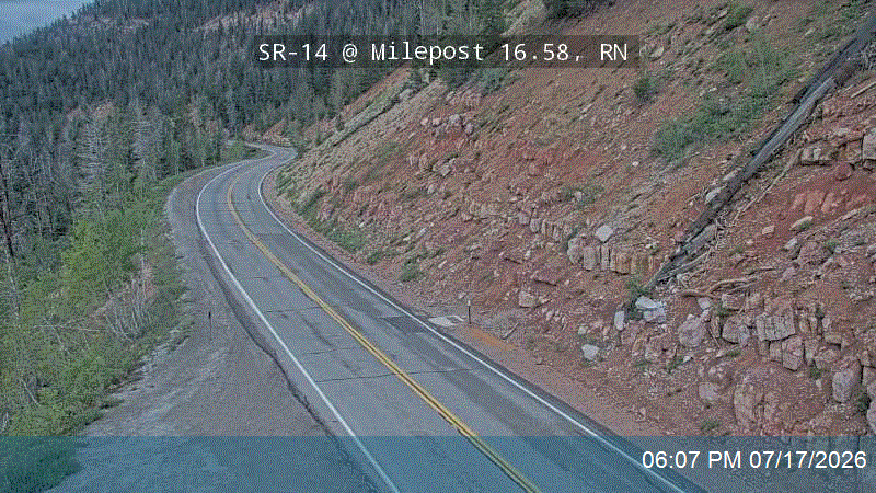 SR-14 @ Milepost 16.58, RN traffic camera, Iron County