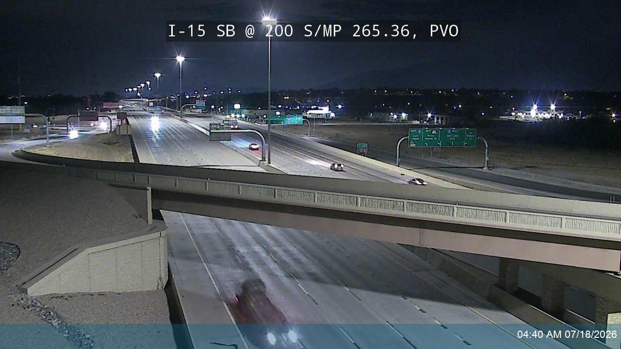 I-15 traffic camera, view south, Provo