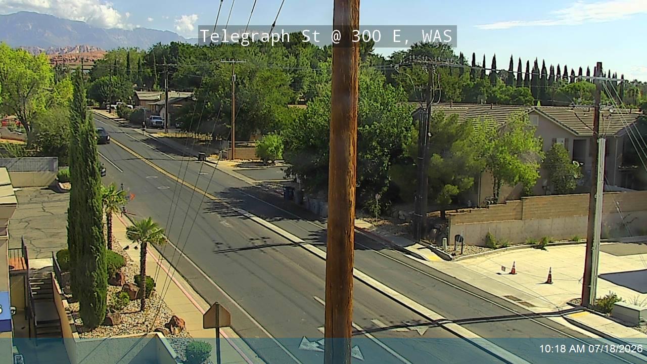 Telegraph St traffic camera, view north, Washington, Utah