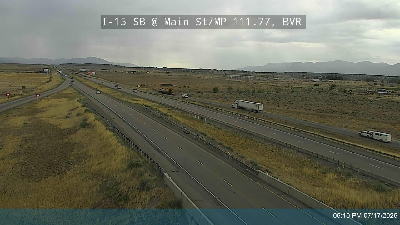 I-15 traffic camera, view south, Beaver