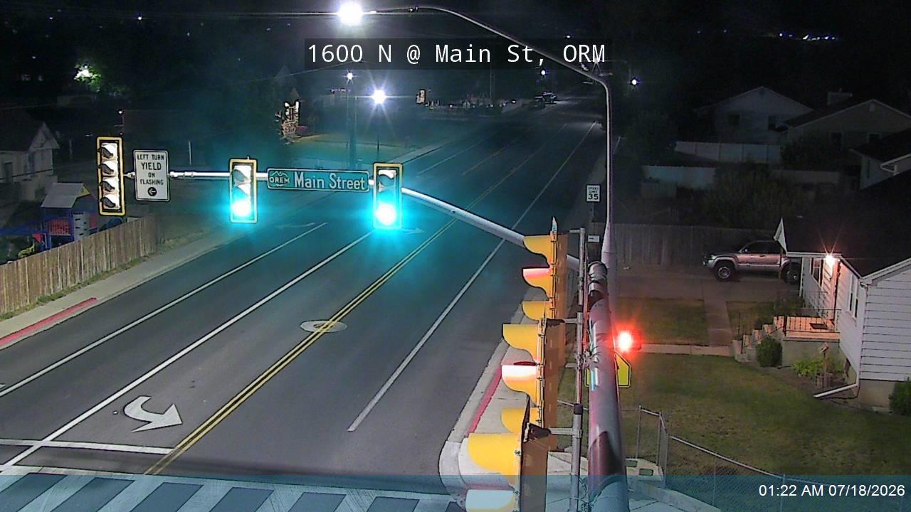 1600 N traffic camera, view north, Orem, Utah