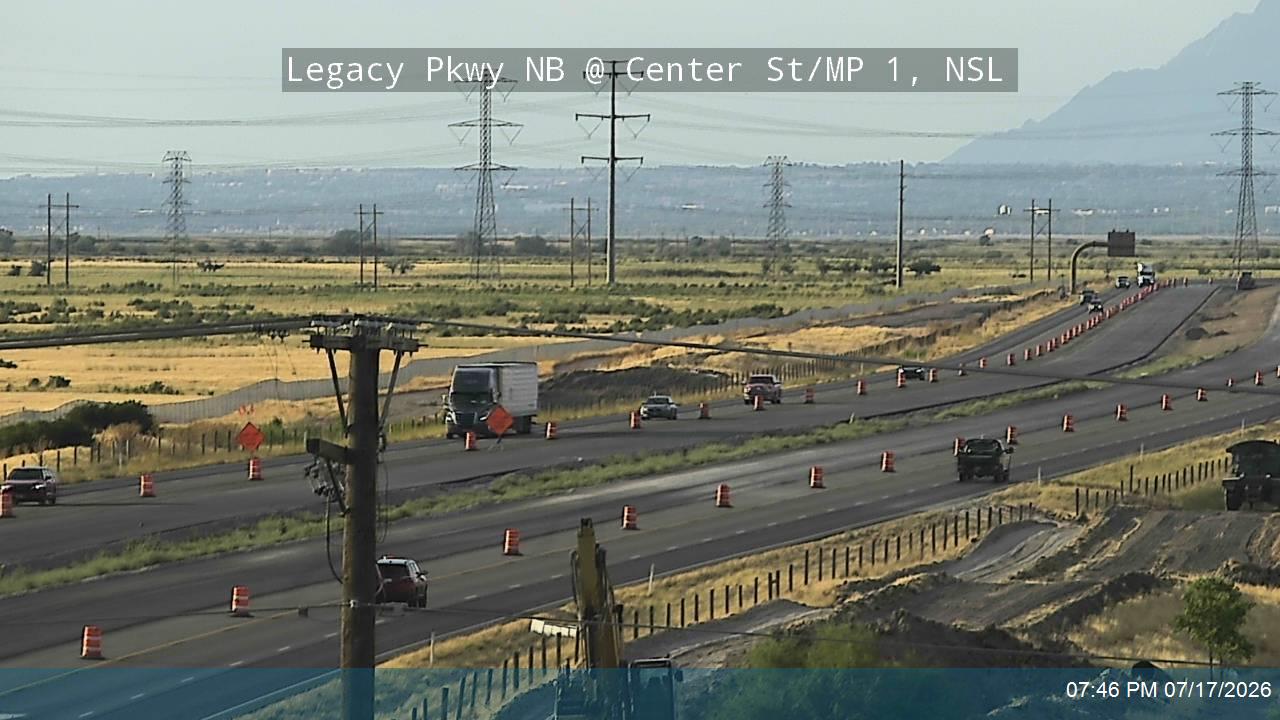 Legacy Pkwy traffic camera, view north, North Salt Lake, Utah