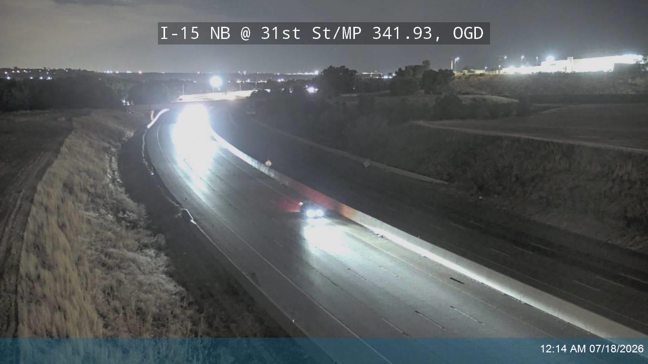 I-15 traffic camera, view north, Ogden