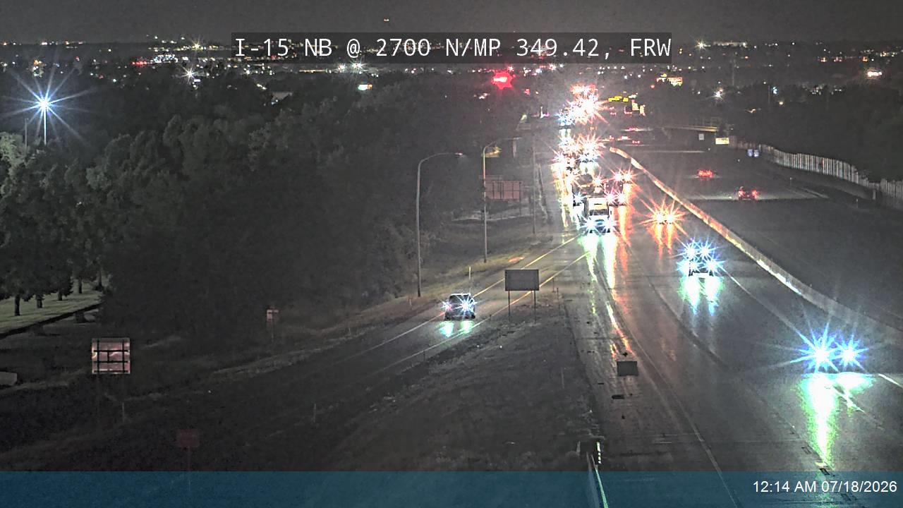 I-15 traffic camera, view north, Farr West