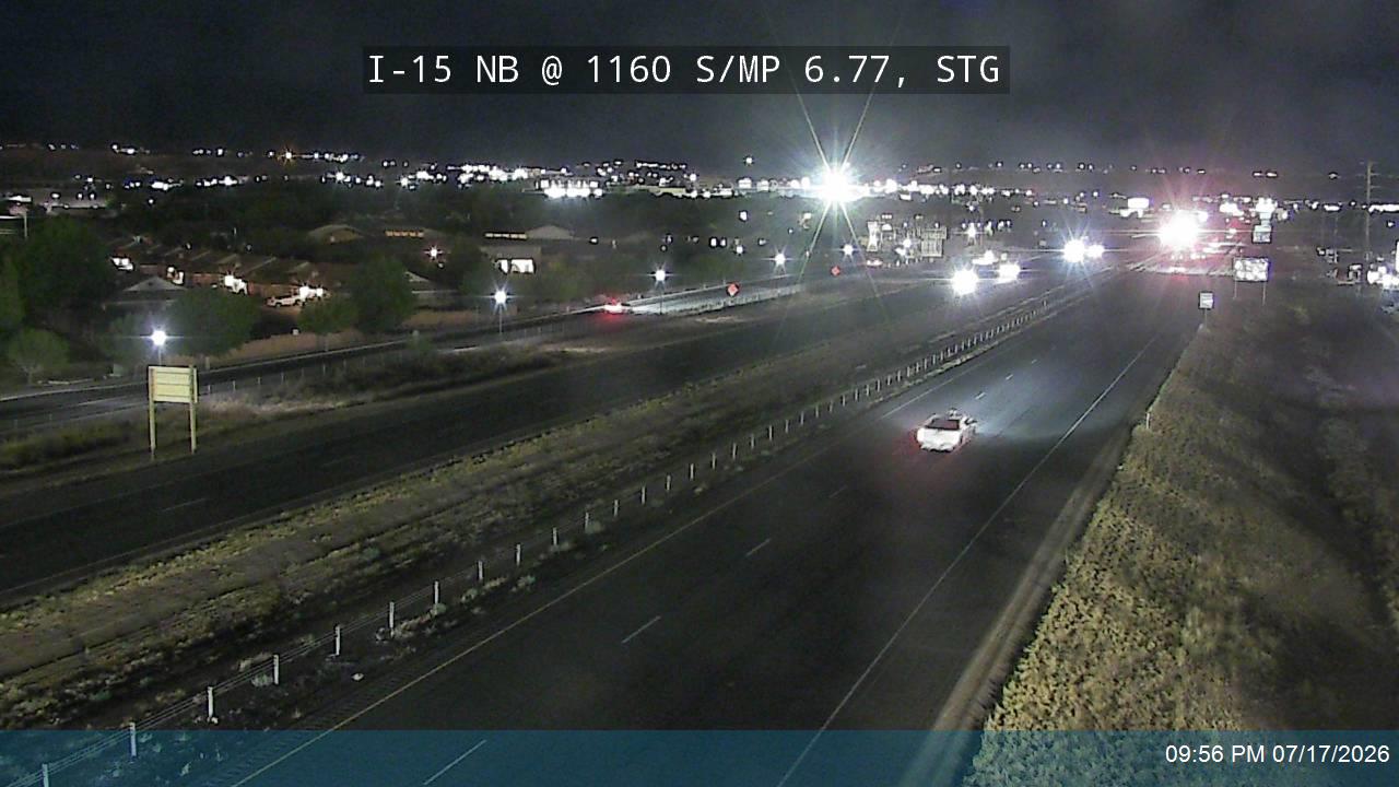 I-15 traffic camera, view north, St. George