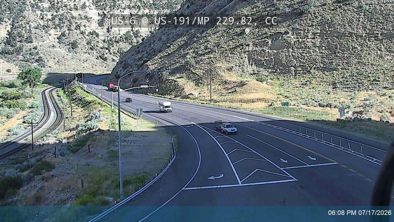 US-6 @ US-191 / MP 229.82, CC traffic camera, Carbon County