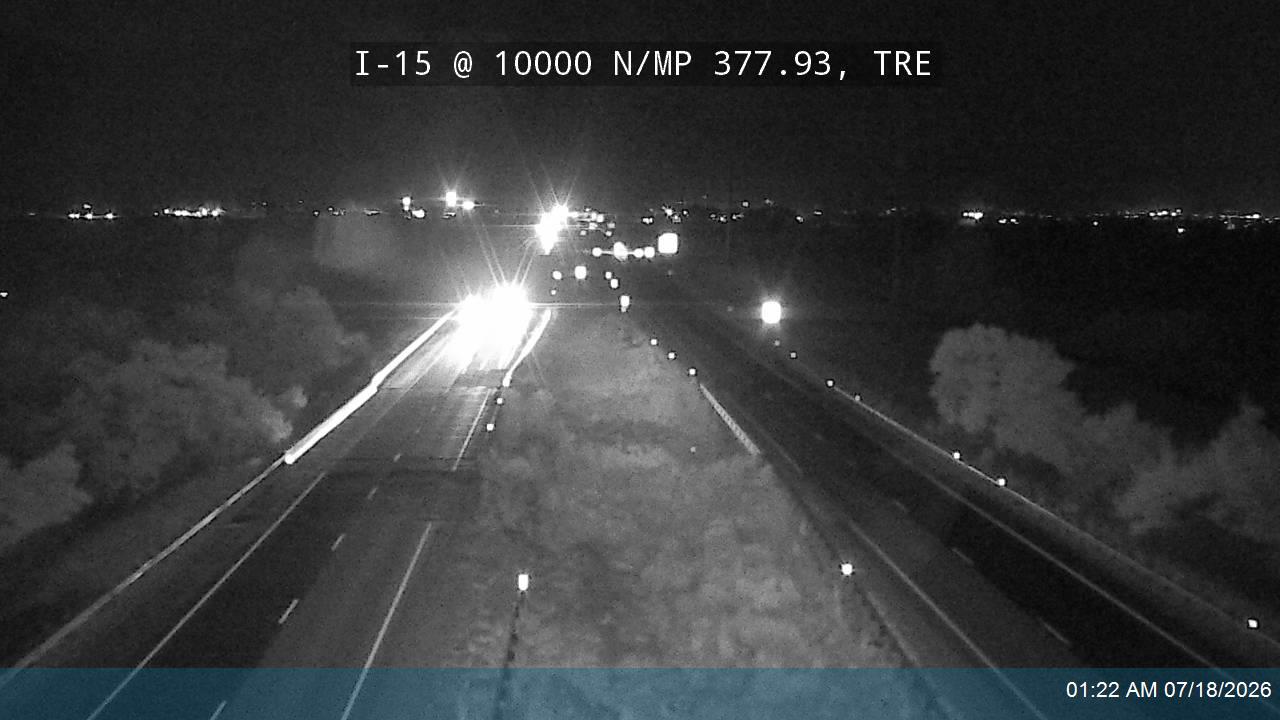 I-15 traffic camera, view south, Tremonton