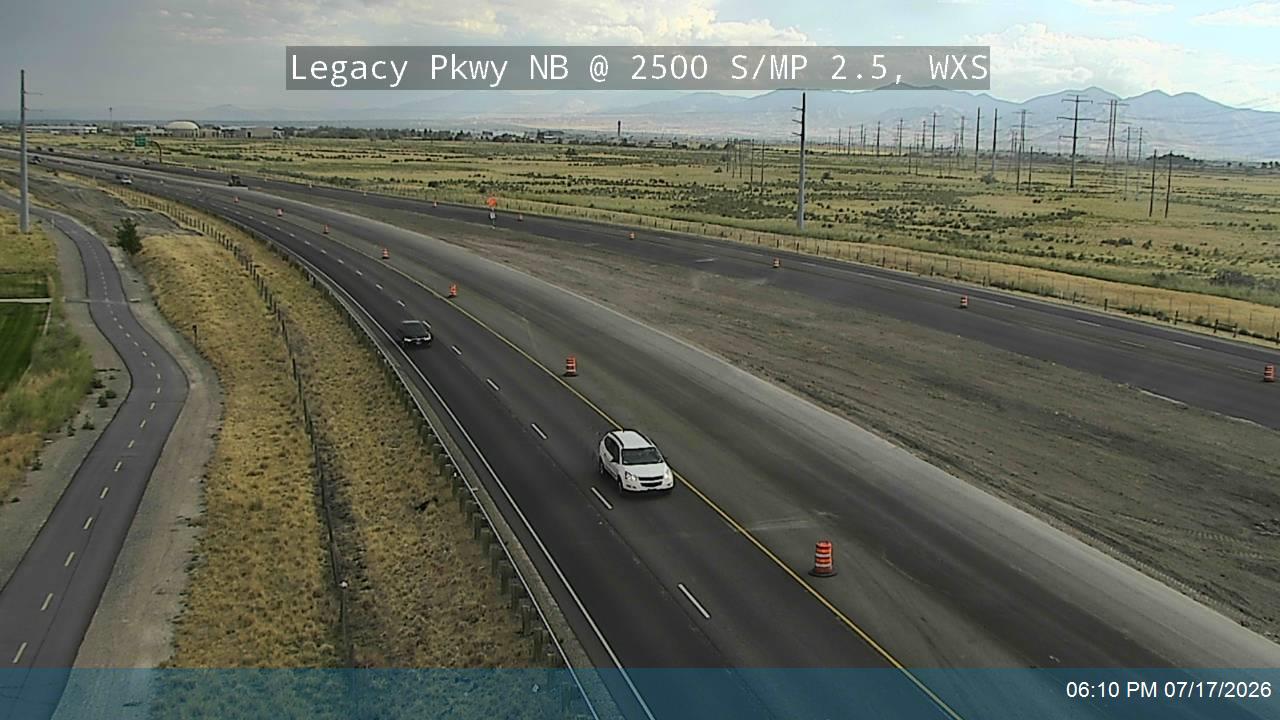 Legacy Pkwy traffic camera, view north, Woods Cross, Utah