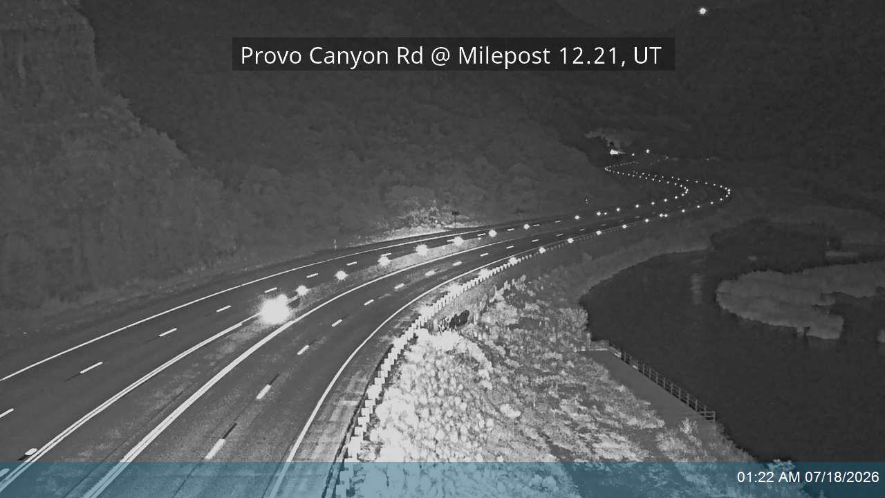 Provo Canyon Rd / US-189 @ Milepost 12.21, UT traffic camera, Utah County
