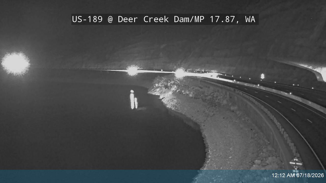 US-189 @ Deer Creek Dam / MP 17.87, WA traffic camera, Wasatch County