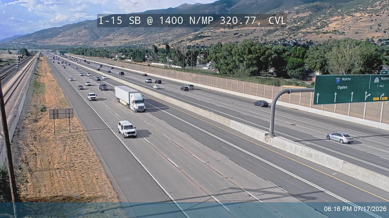 I-15 traffic camera, view south, Centerville