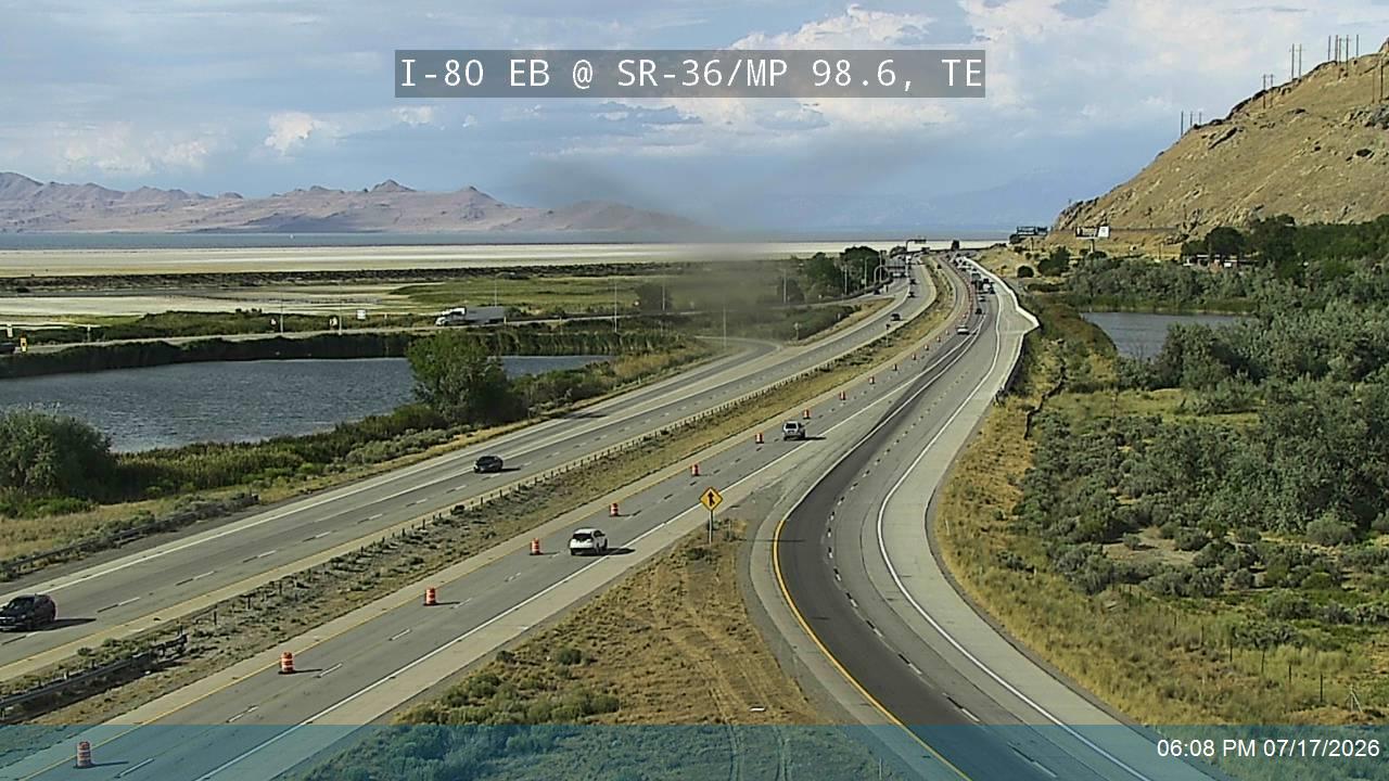 I-80 EB @ SR-36 / Exit 99 / MP 98.6, TE traffic camera, Tooele County