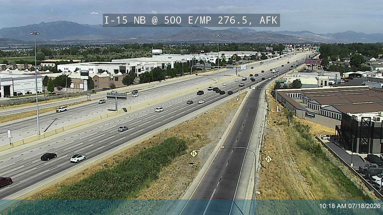 I-15 traffic camera, view north, American Fork