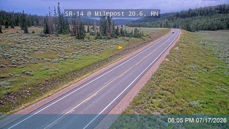 SR-14 @ Milepost 20.6, RN traffic camera, Iron County