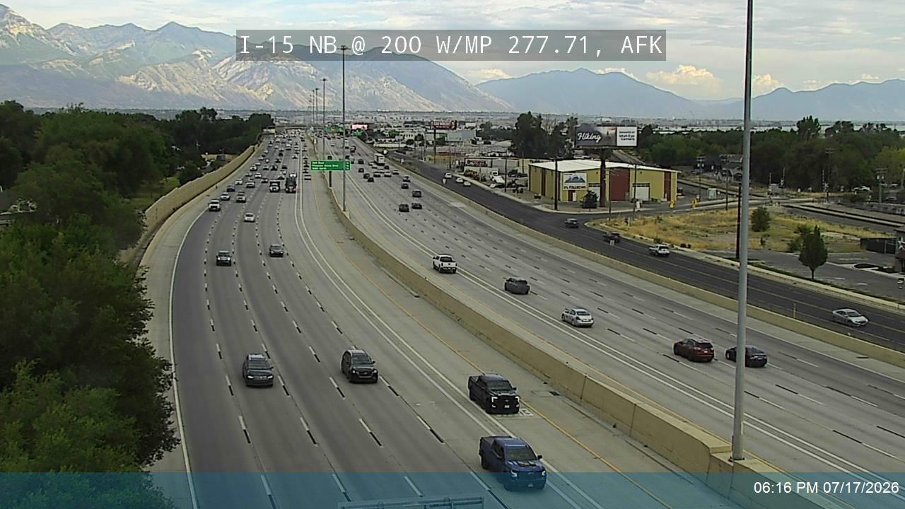 I-15 traffic camera, view north, American Fork