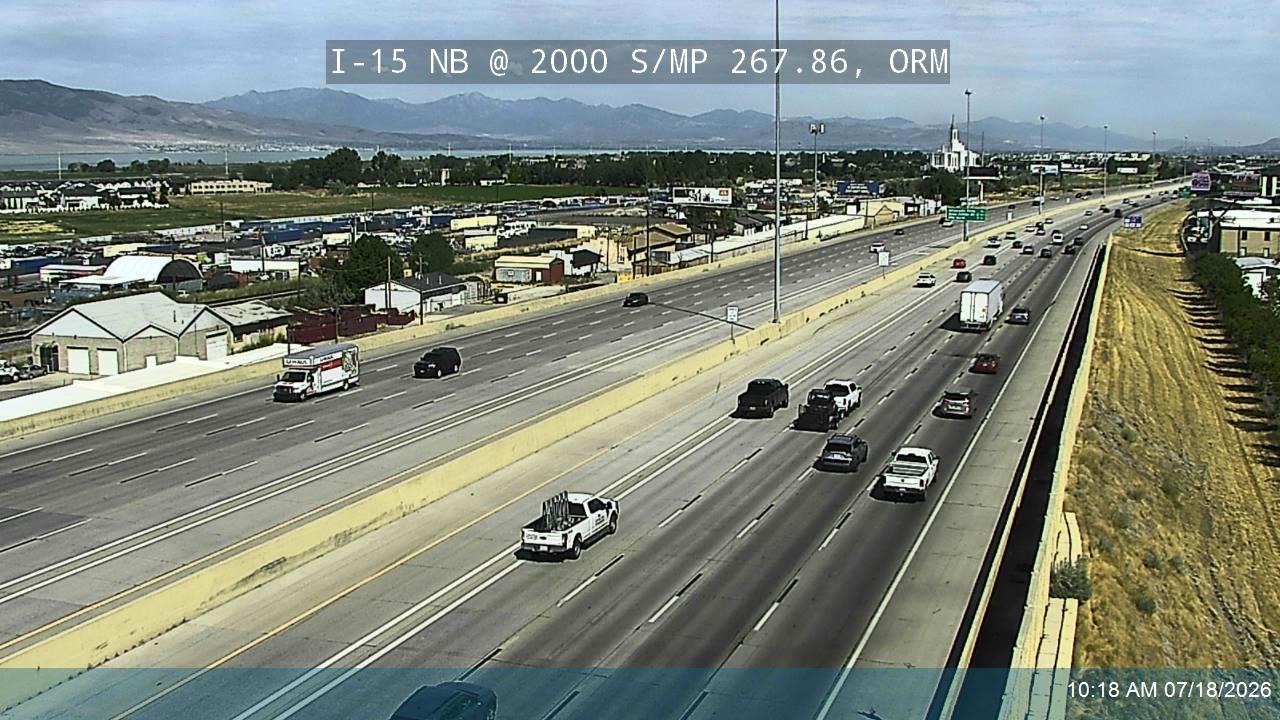 I-15 traffic camera, view north, Orem