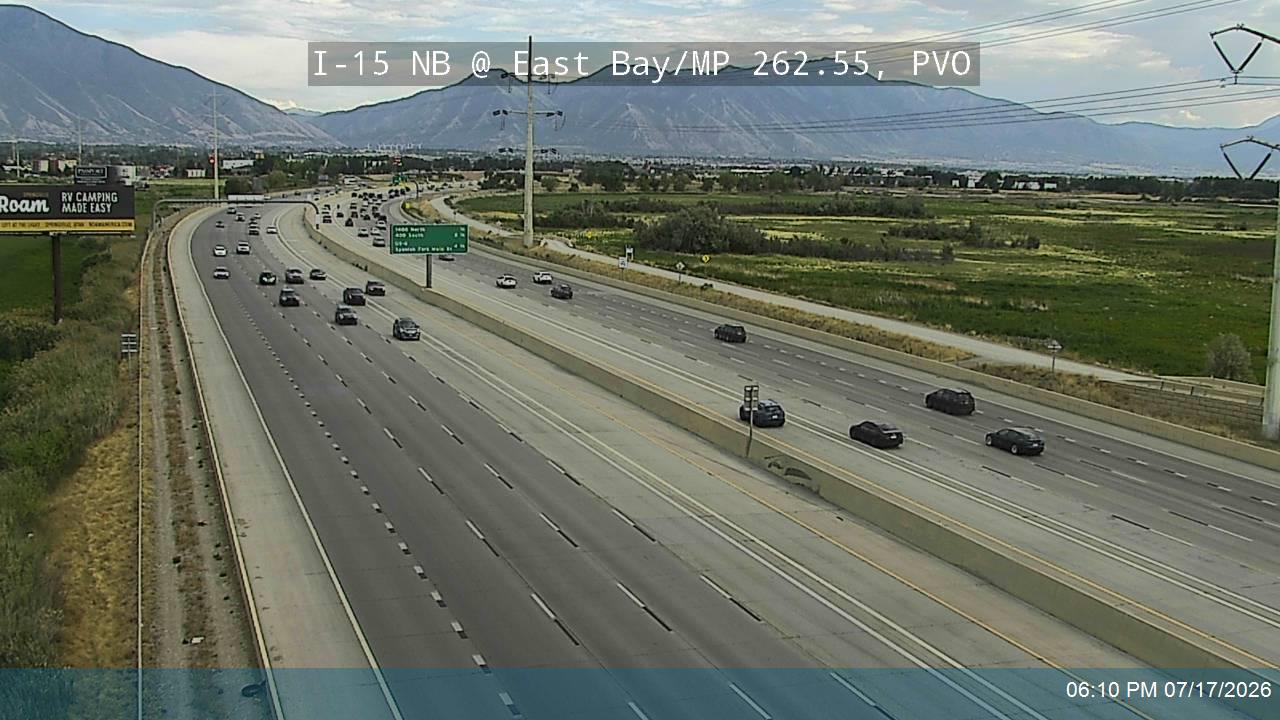 I-15 traffic camera, view north, Provo