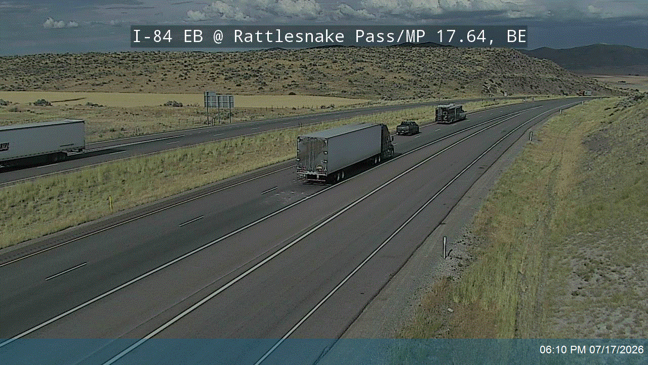 I-84 EB @ Rattlesnake Pass / MP 17.64, BE traffic camera, Box Elder County