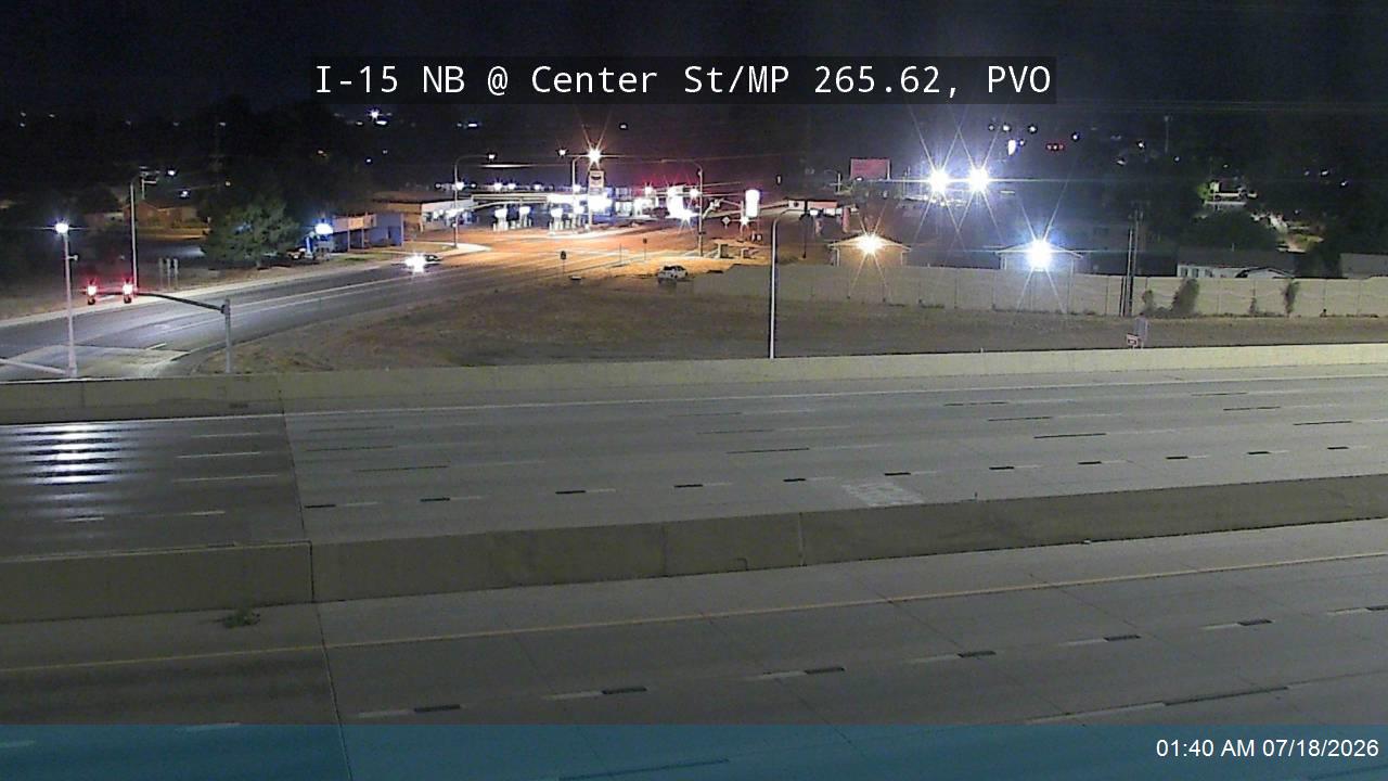 I-15 traffic camera, view north, Provo
