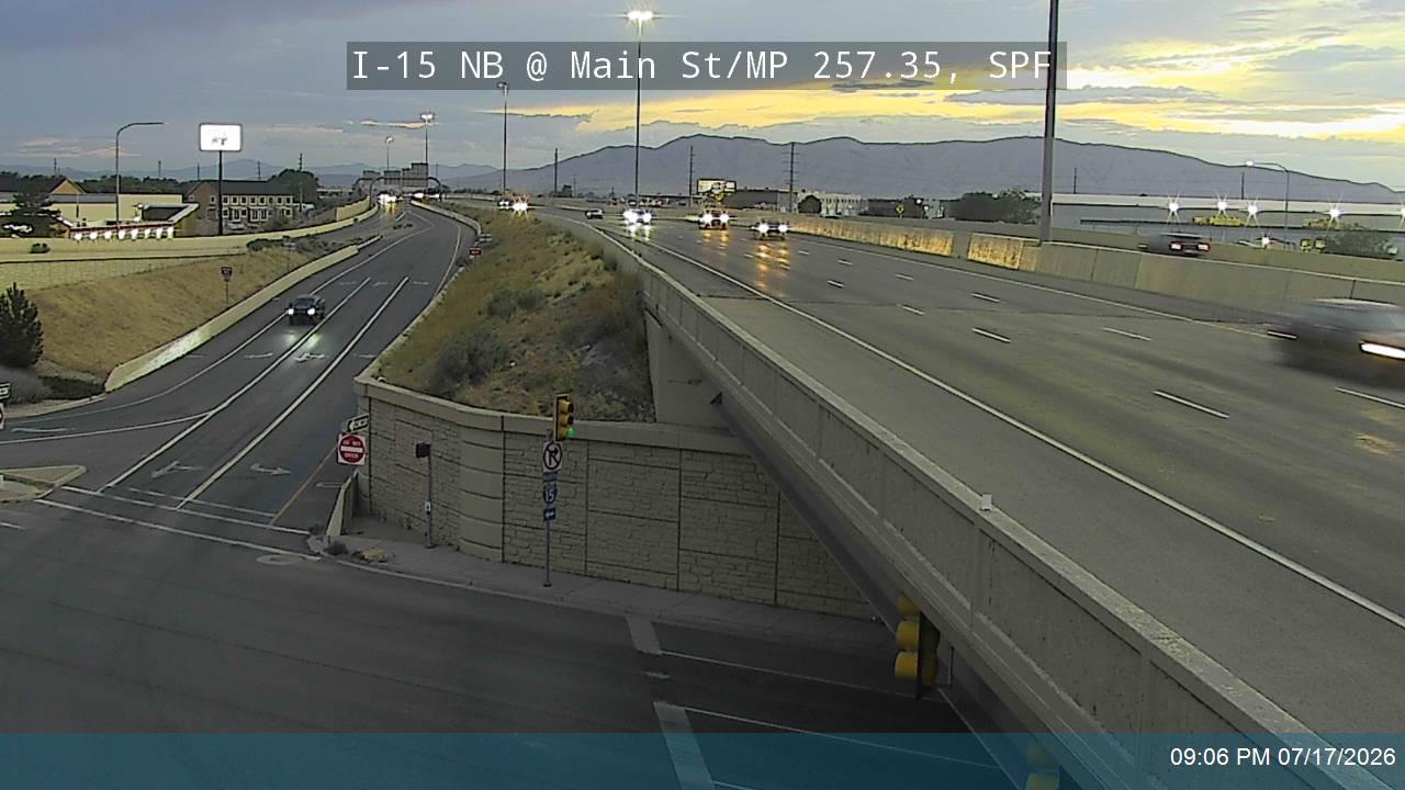 I-15 traffic camera, view north, Spanish Fork