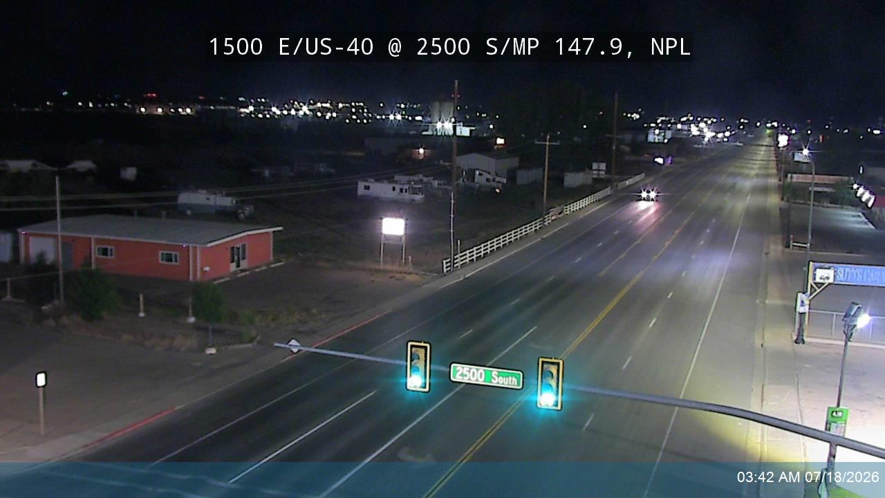 US-40 traffic camera, view north, Naples, Utah