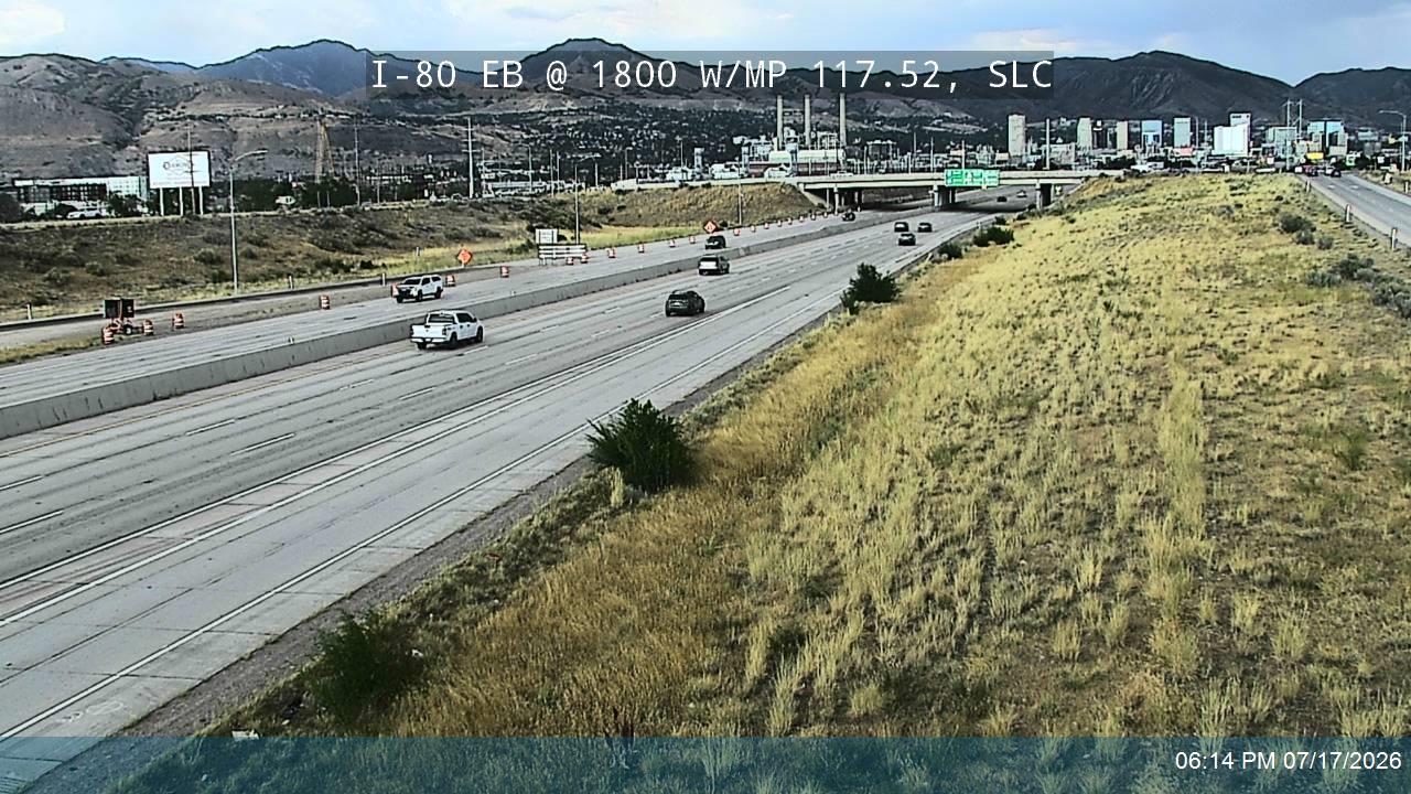 I-80 traffic camera, view east, Salt Lake City