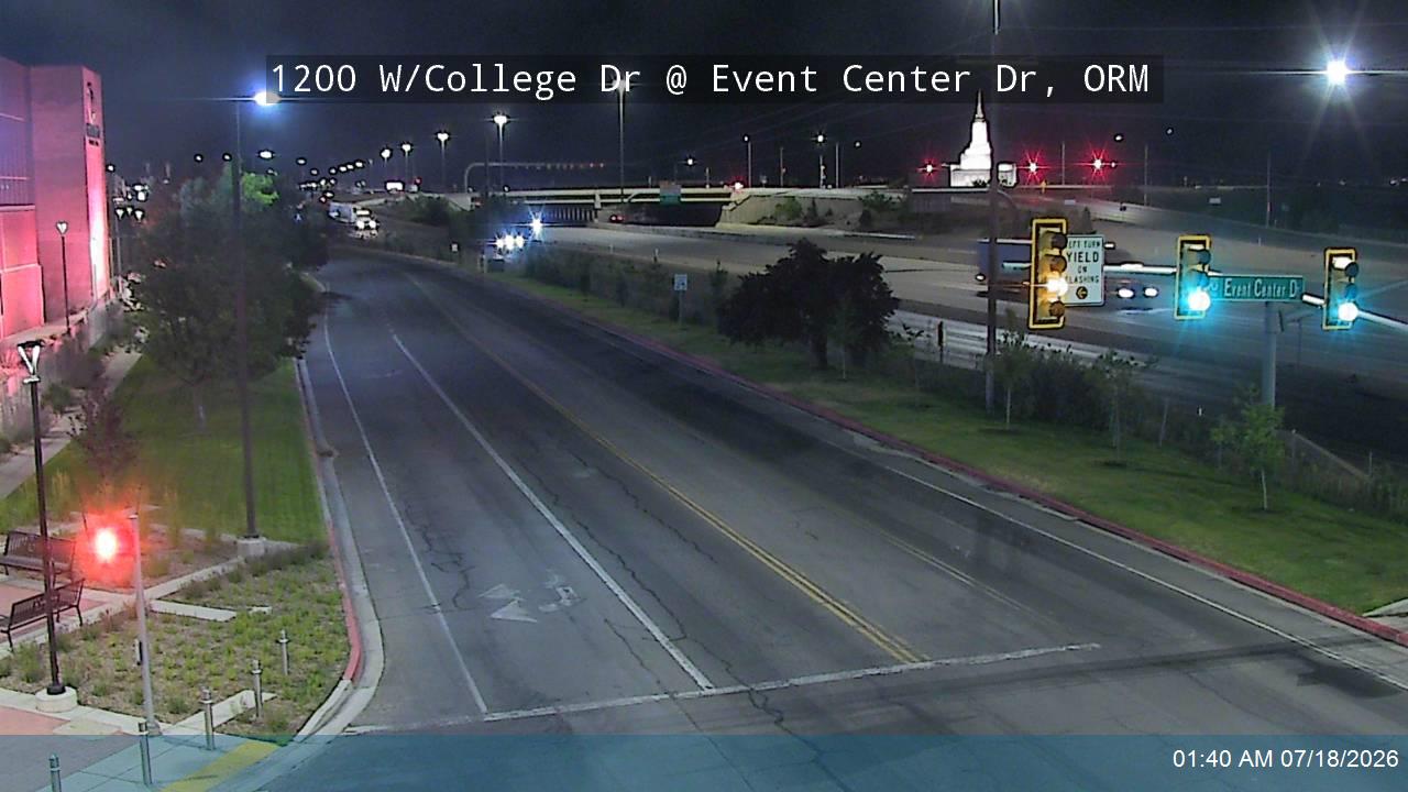 College Dr traffic camera, view north, Orem, Utah