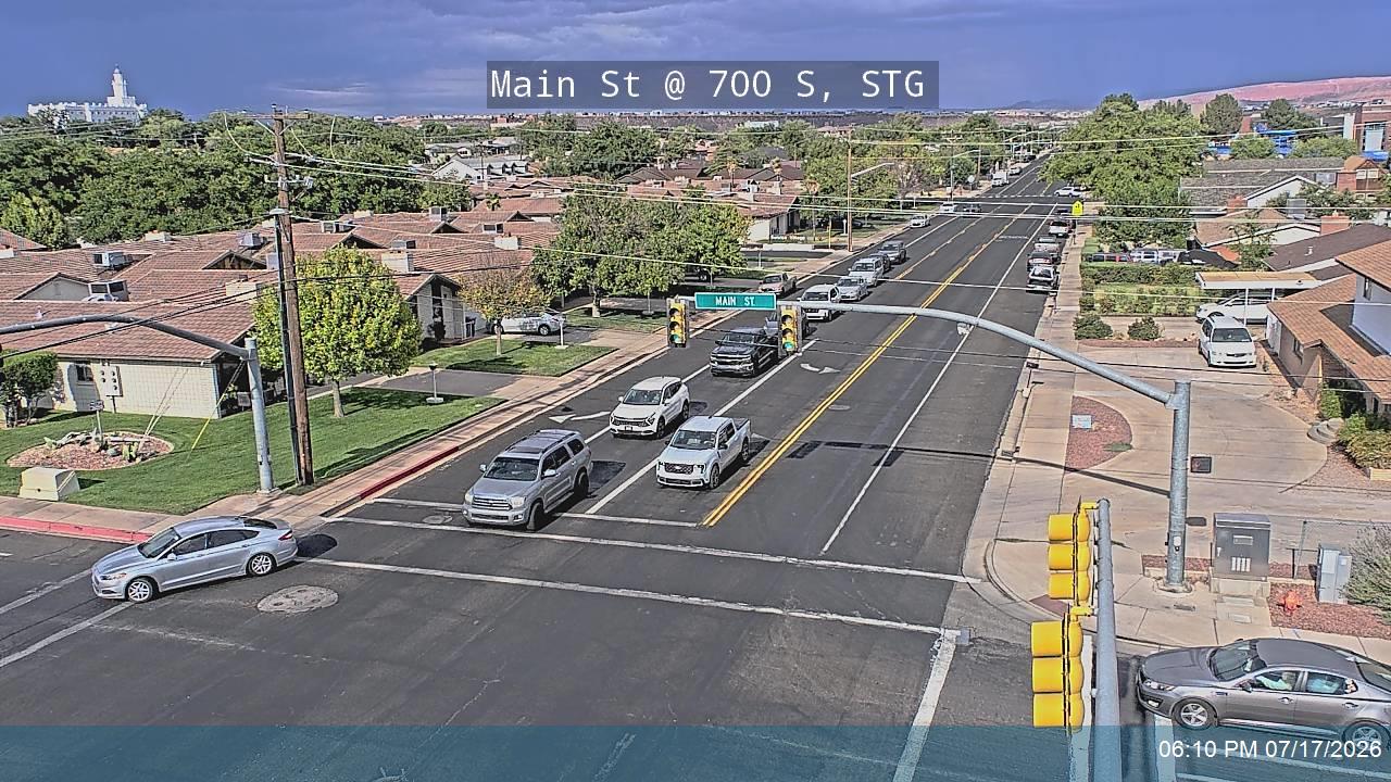 Main St traffic camera, view north, St. George, Utah