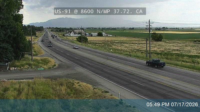 US-91 @ 8600 N / MP 37.72, CA traffic camera, Cache County