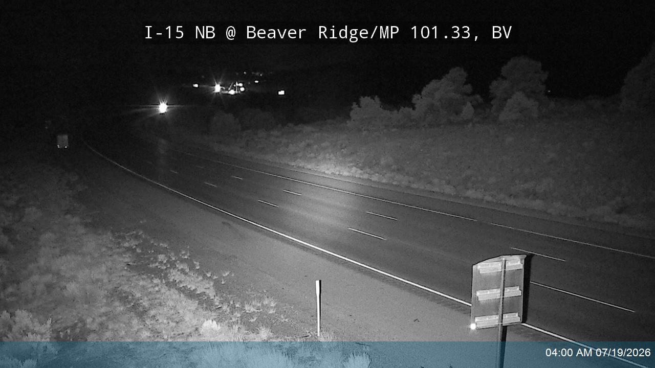 I-15 NB @ Beaver Ridge / MP 101.33, BV traffic camera, Beaver County