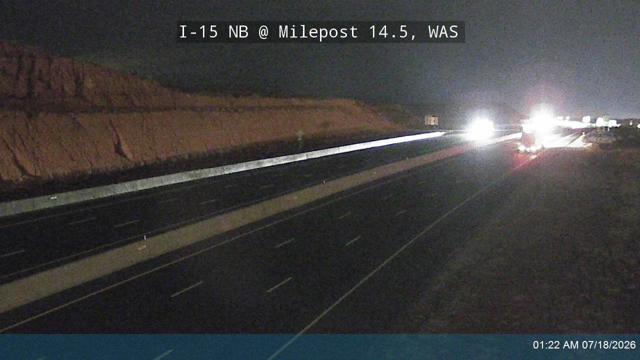 I-15 traffic camera, view north, Washington
