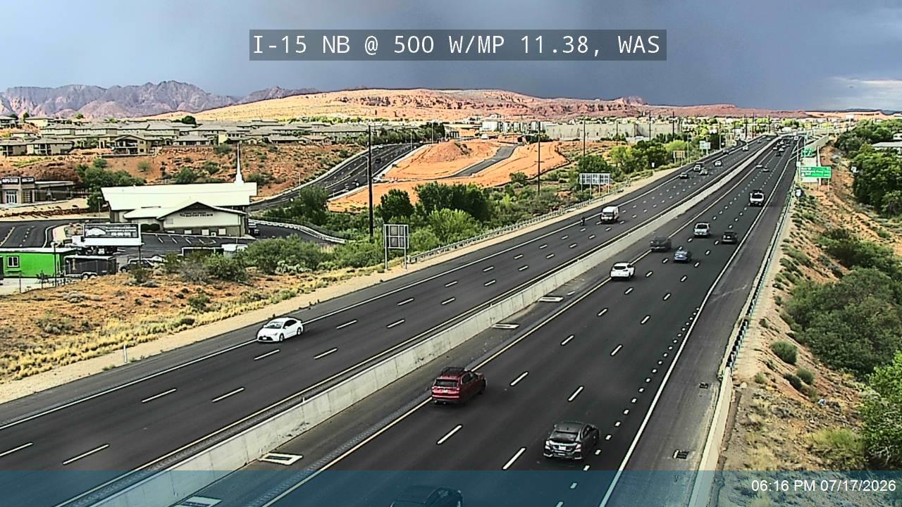 I-15 traffic camera, view north, Washington