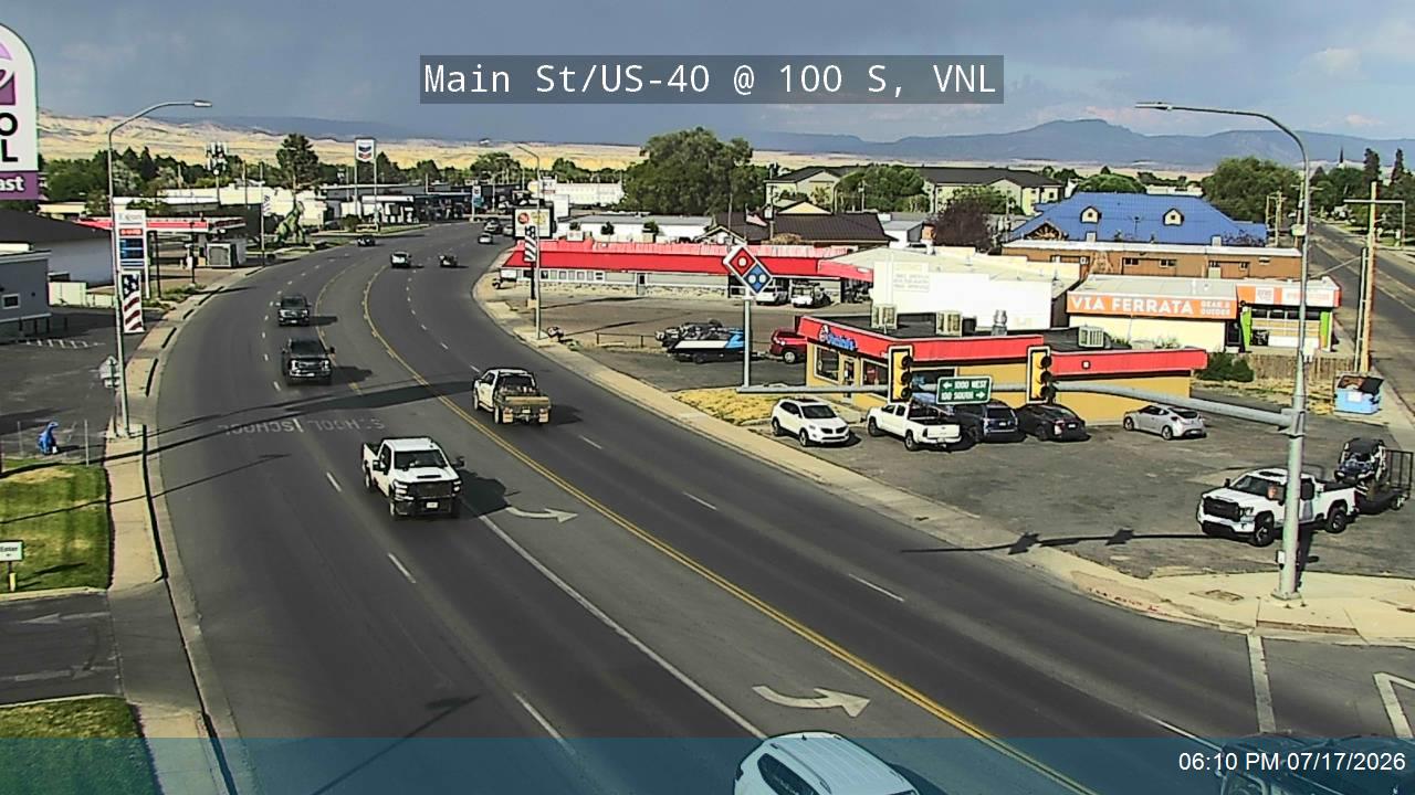 US-40 traffic camera, view north, Vernal, Utah