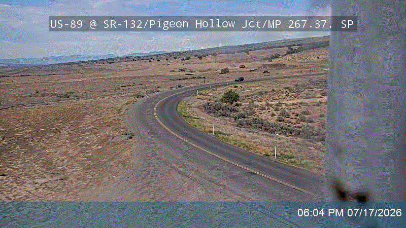 US-89 @ SR-132 / Pigeon Hollow Jct / MP 267.37, SP traffic camera, Sanpete County
