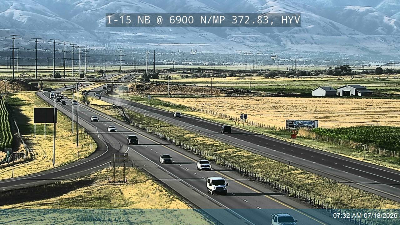 I-15 traffic camera, view north, Honeyville
