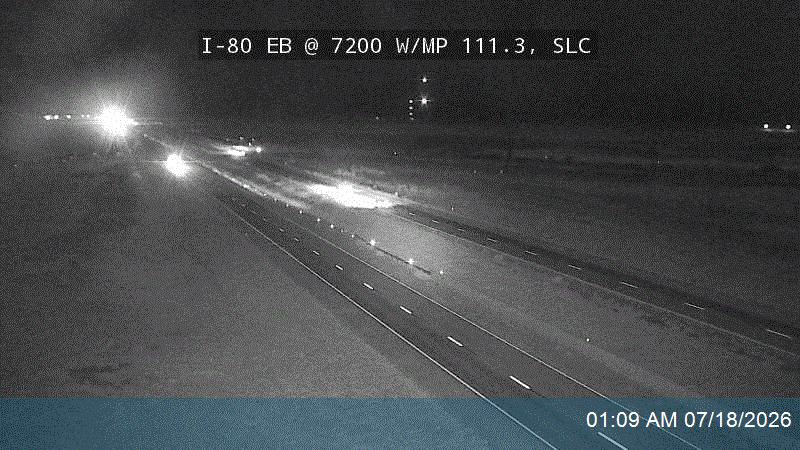 I-80 traffic camera, view east, Salt Lake City