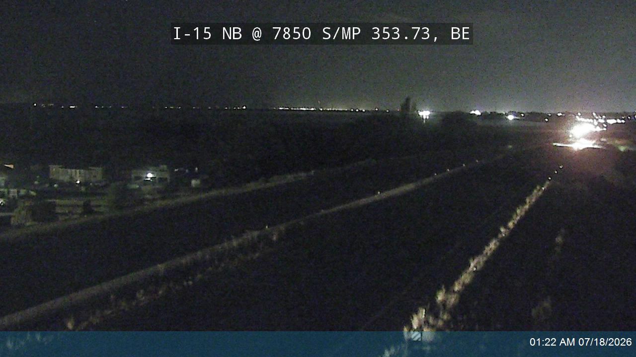 I-15 NB @ 7850 S / MP 353.73, BE traffic camera, Box Elder County