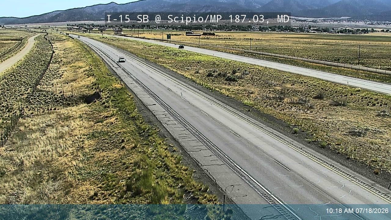 I-15 SB @ Scipio / MP 187.03, MD traffic camera, Millard County