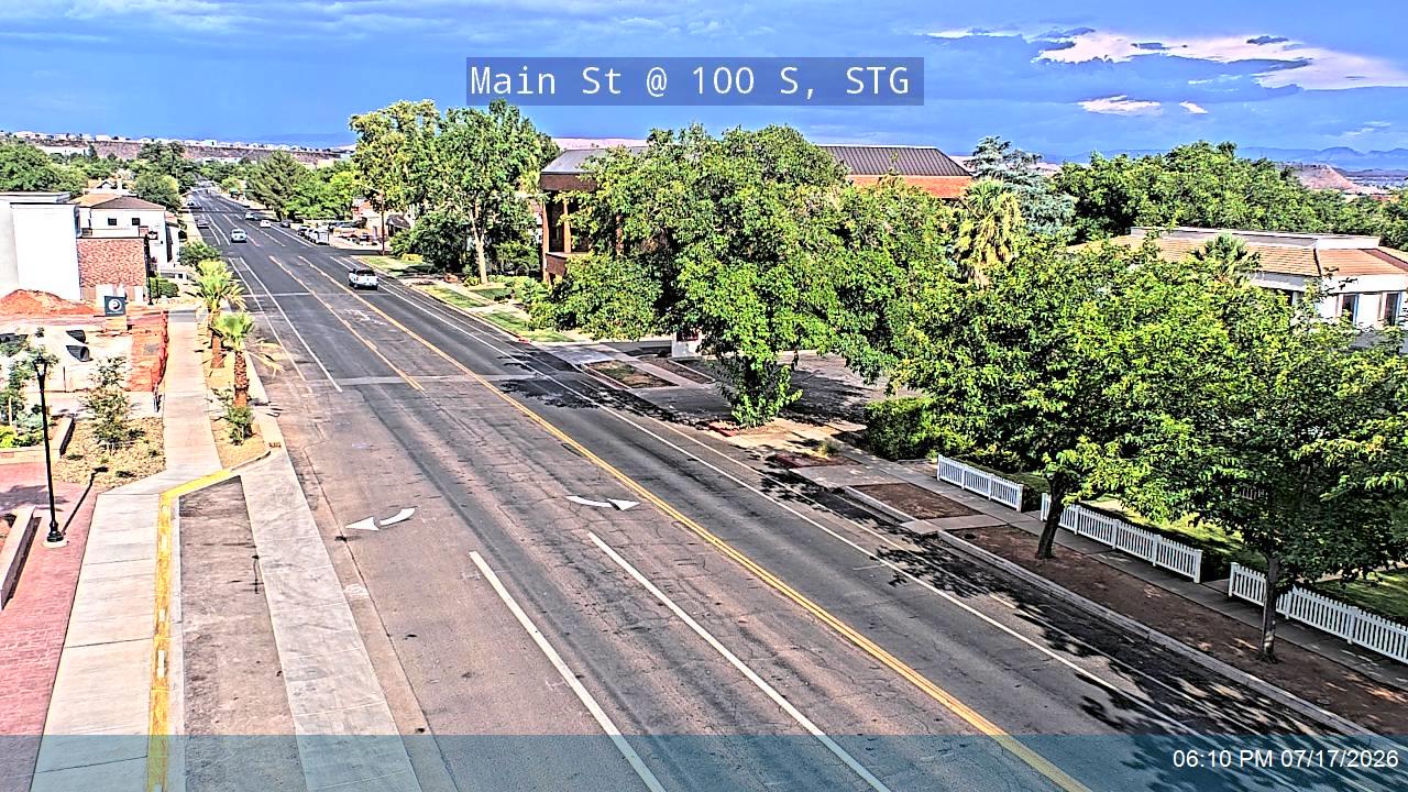 Main St traffic camera, view north, St. George, Utah