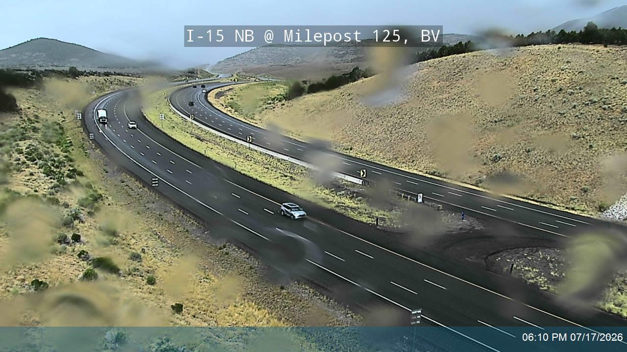 I-15 NB @ Milepost 125, BV traffic camera, Beaver County