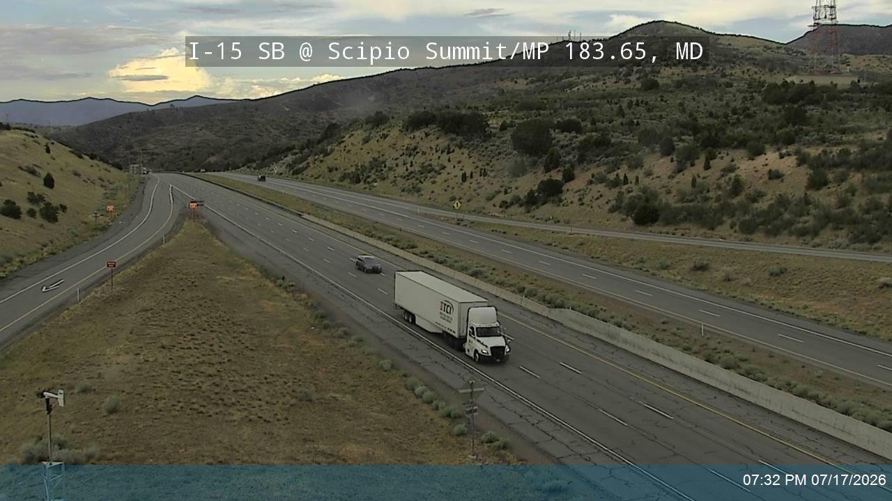 I-15 SB @ Scipio Summit / Exit 184 / MP 183.65, MD traffic camera, Millard County