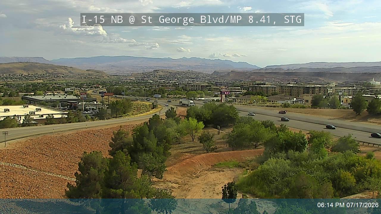 I-15 traffic camera, view north, St. George